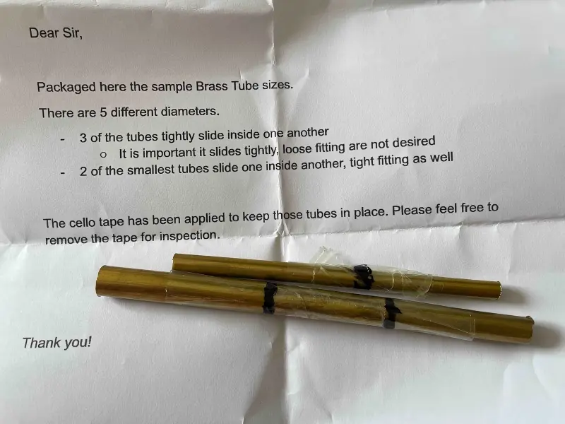 Customer Original Brass Tube Requirements For H65 Brass Tube Customer Original Brass Tube Requirements For H65 Brass Tube